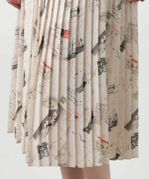 Leilian / レリアン ロング・マキシ丈スカート | プリントプリーツスカート【Leilian WHITE LABEL】 | 詳細8