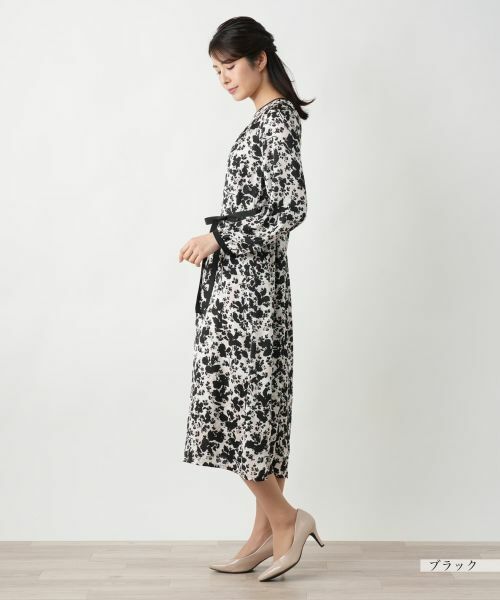 Leilian / レリアン ドレス | プリントフレアワンピース【Leilian WHITE LABEL】 | 詳細5