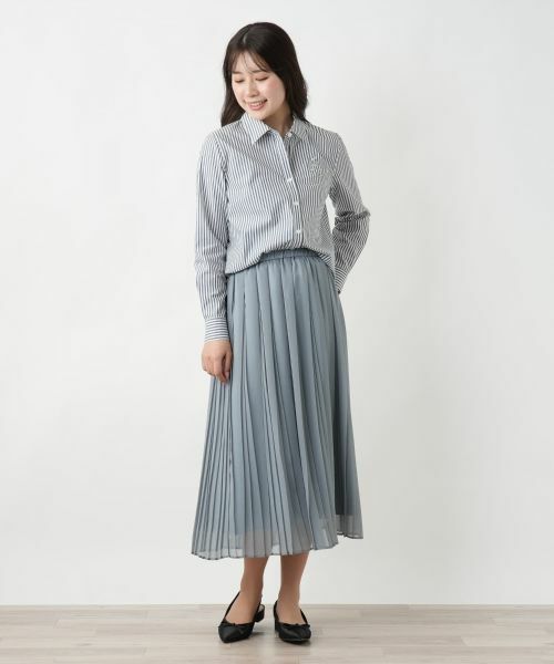 セール】 ストライプシャツ【Leilian WHITE LABEL】 （シャツ