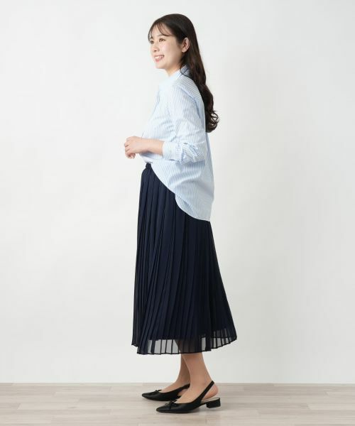 セール】 ストライプシャツ【Leilian WHITE LABEL】 （シャツ