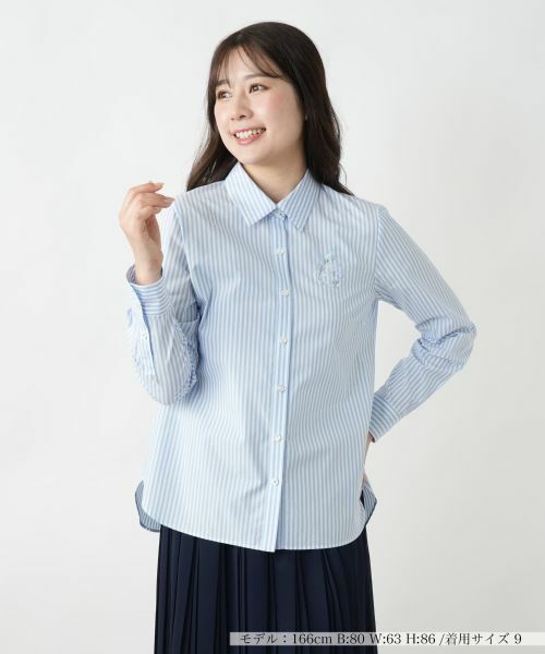 セール】 ストライプシャツ【Leilian WHITE LABEL】 （シャツ