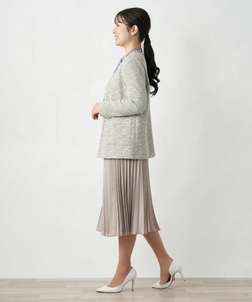 Leilian / レリアン テーラードジャケット | ツイードニットジャケット【セレモニー】【Leilian WHITE LABEL】 | 詳細2