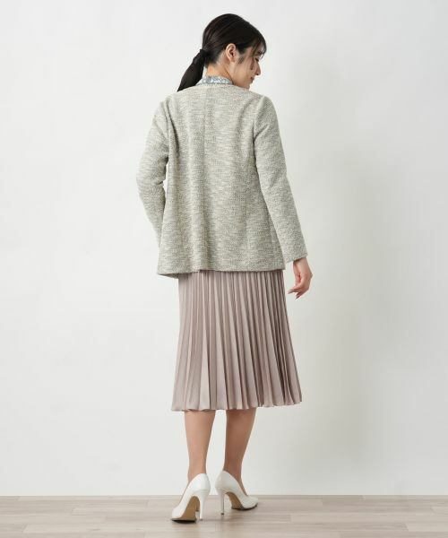 Leilian / レリアン テーラードジャケット | ツイードニットジャケット【セレモニー】【Leilian WHITE LABEL】 | 詳細3