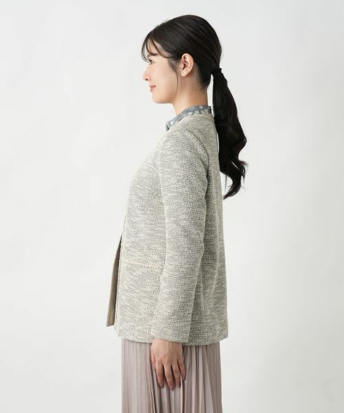 Leilian / レリアン テーラードジャケット | ツイードニットジャケット【セレモニー】【Leilian WHITE LABEL】 | 詳細5
