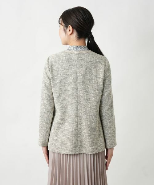 Leilian / レリアン テーラードジャケット | ツイードニットジャケット【セレモニー】【Leilian WHITE LABEL】 | 詳細6