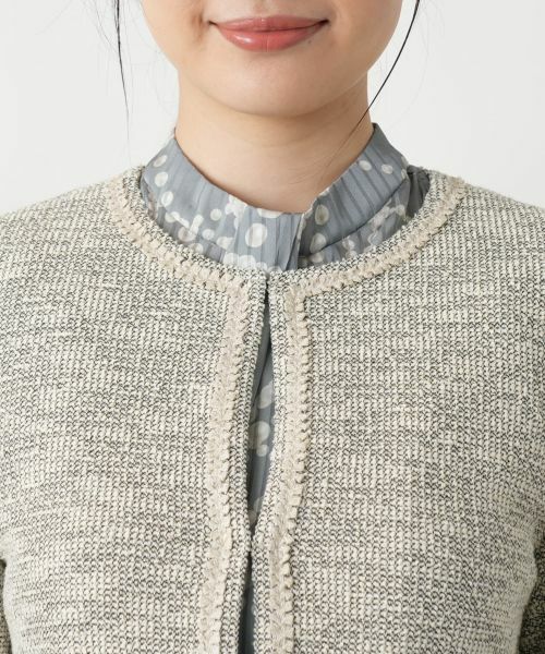 Leilian / レリアン テーラードジャケット | ツイードニットジャケット【セレモニー】【Leilian WHITE LABEL】 | 詳細7