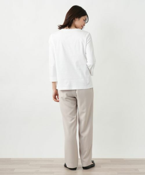 Leilian / レリアン Tシャツ | フラワーモチーフカットソー【Leilian WHITE LABEL】 | 詳細3