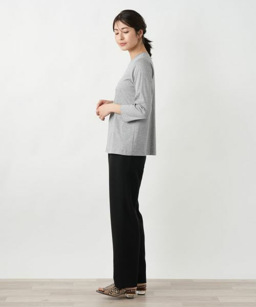 Leilian / レリアン Tシャツ | フラワーモチーフカットソー【Leilian WHITE LABEL】 | 詳細5