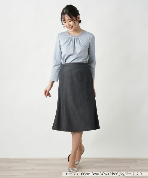 Leilian / レリアン ミニ・ひざ丈スカート | ミディスカート【Leilian WHITE LABEL】 | 詳細1