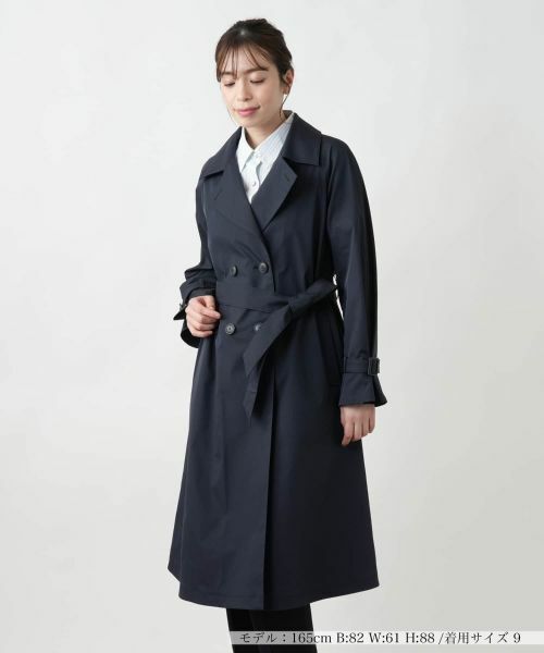 Leilian/レリアン オープンカラートレンチコート【セレモニー】【Leilian WHITE LABEL】 ネイビー 9(M) Leilian/レリアン オープンカラートレンチコート【セレモニー】【Leilian WHITE LABEL】 ネイビー 9(M)