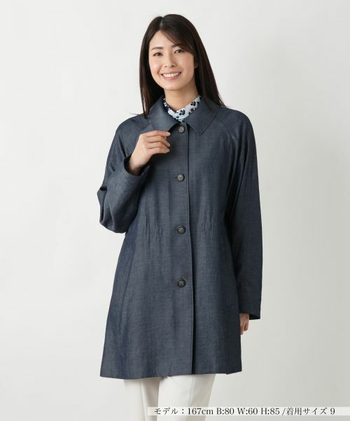 Leilian / レリアン その他アウター | ロングシャツジャケット(ネイビー系)