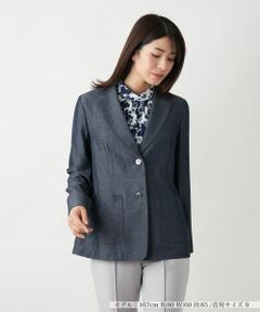 Leilian レリアン ジャケット 11サイズ L アウター レリアン スタンドカラージャケット 花刺繍 ウール混 アウター