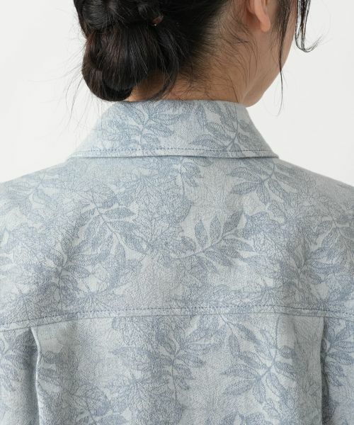 Leilian / レリアン テーラードジャケット | リーフ柄シャツジャケット【Leilian WHITE LABEL】 | 詳細11