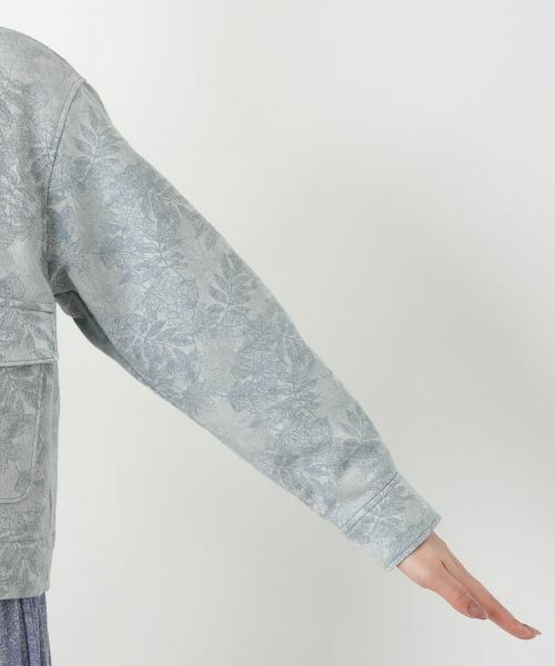 Leilian / レリアン テーラードジャケット | リーフ柄シャツジャケット【Leilian WHITE LABEL】 | 詳細12