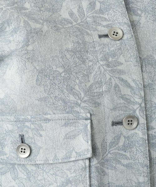 Leilian / レリアン テーラードジャケット | リーフ柄シャツジャケット【Leilian WHITE LABEL】 | 詳細16