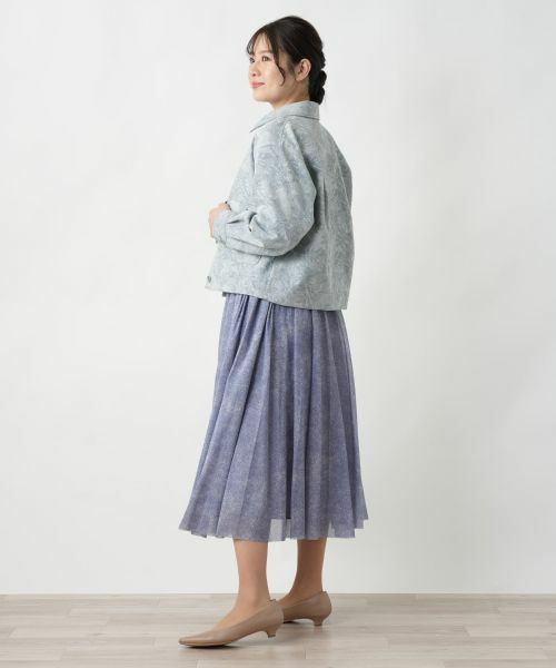 Leilian / レリアン テーラードジャケット | リーフ柄シャツジャケット【Leilian WHITE LABEL】 | 詳細5