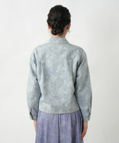 Leilian / レリアン テーラードジャケット | リーフ柄シャツジャケット【Leilian WHITE LABEL】 | 詳細9