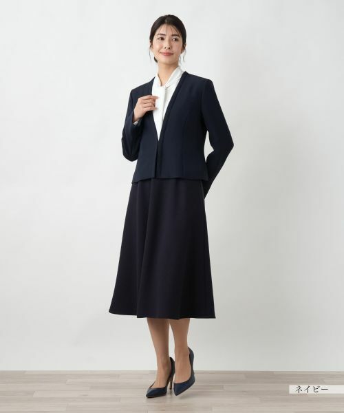 Leilian / レリアン テーラードジャケット | ノーカラージャケット【Leilian WHITE LABEL】 | 詳細1