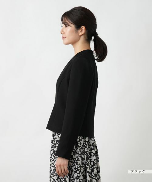 Leilian / レリアン テーラードジャケット | ノーカラージャケット【Leilian WHITE LABEL】 | 詳細8