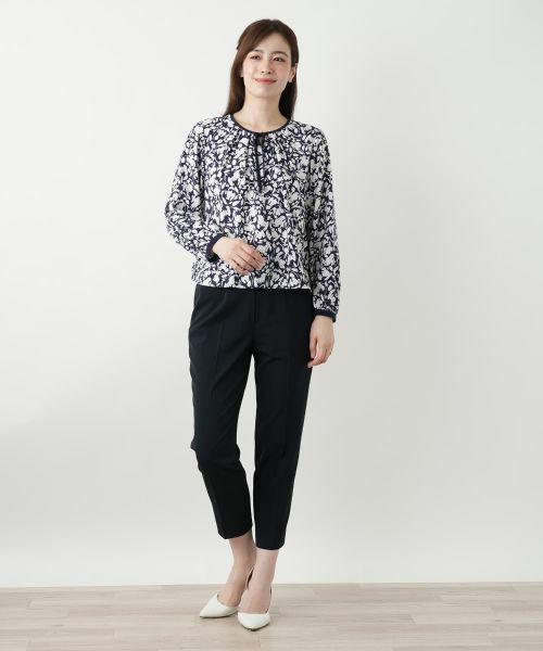 Leilian / レリアン シャツ・ブラウス | フラワー柄リボンブラウス【Leilian WHITE LABEL】 | 詳細1
