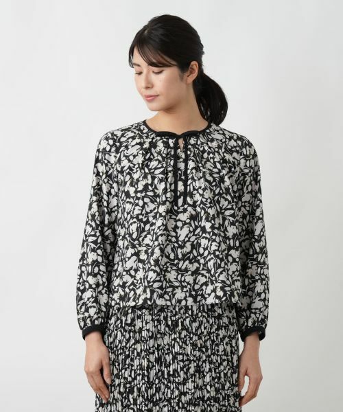 Leilian / レリアン シャツ・ブラウス | フラワー柄リボンブラウス【Leilian WHITE LABEL】 | 詳細7