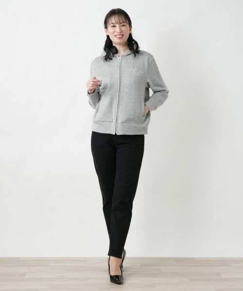 Leilian / レリアン スウェット | ラメジップパーカ【Leilian WHITE LABEL】 | 詳細1