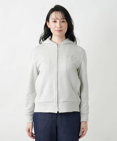 Leilian / レリアン スウェット | ラメジップパーカ【Leilian WHITE LABEL】 | 詳細7