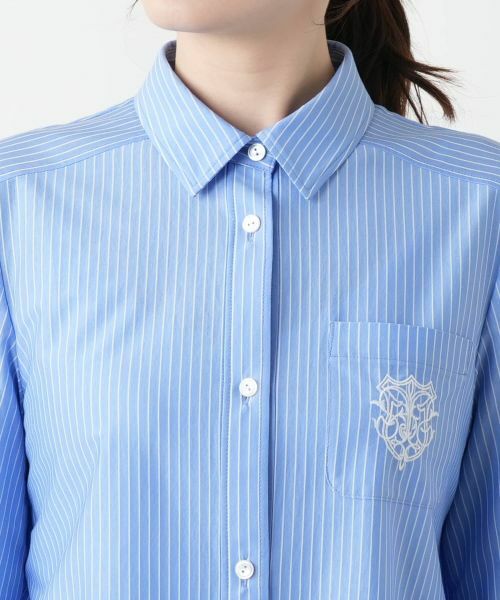 Leilian / レリアン シャツ・ブラウス | 刺繍ストライプシャツ | 詳細10