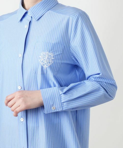 Leilian / レリアン シャツ・ブラウス | 刺繍ストライプシャツ | 詳細12