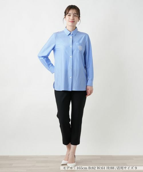 Leilian / レリアン シャツ・ブラウス | 刺繍ストライプシャツ | 詳細4