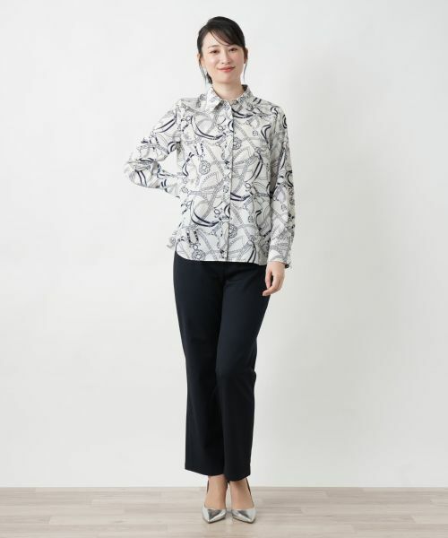 【美品】レリアン 洗える ゆったり フリル ブラウス 日本製 ブラウン 美品】レリアン 洗える ゆったり フリル ブラウス 日本製