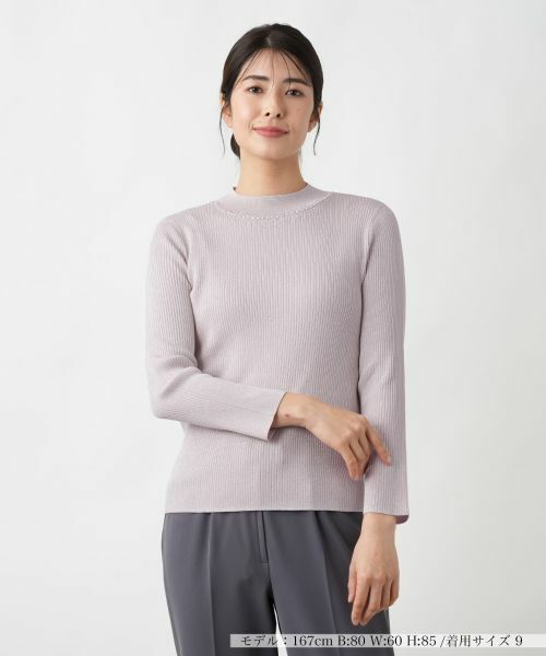 Leilian/レリアン ラメリブニット ピンク 9(M) Leilian/レリアン ラメリブニット ピンク 9(M)