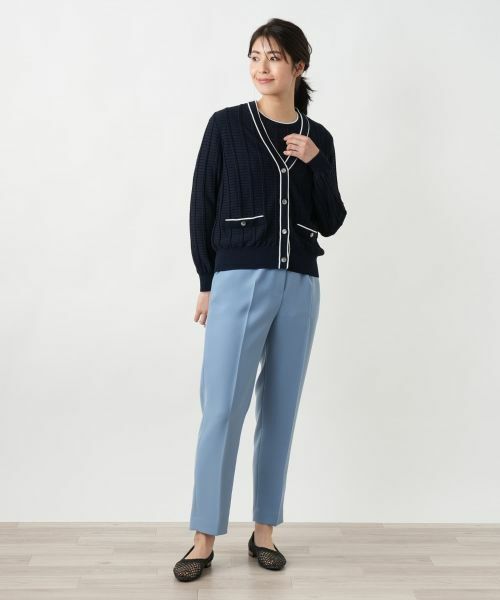 Leilian / レリアン カーディガン・ボレロ | Vネックカーディガン【Leilian WHITE LABEL】 | 詳細1