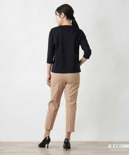 Leilian / レリアン カットソー | レース刺繍七分袖カットソー【Leilian WHITE LABEL】 | 詳細6