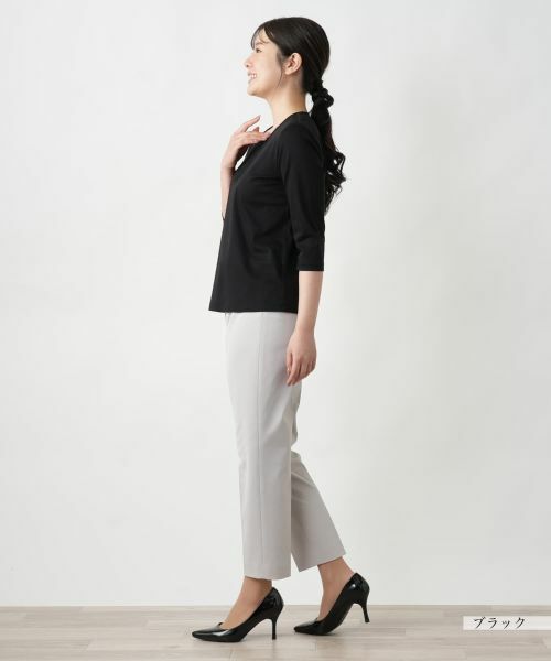 Leilian / レリアン カットソー | レース刺繍七分袖カットソー【Leilian WHITE LABEL】 | 詳細8