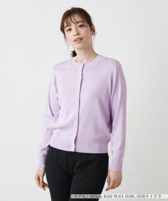 専用　Leilian ピュアカシミヤ カーディガン 水色 美品♡ Leilian / レリアン （レディース） カーディガン・ボレロ