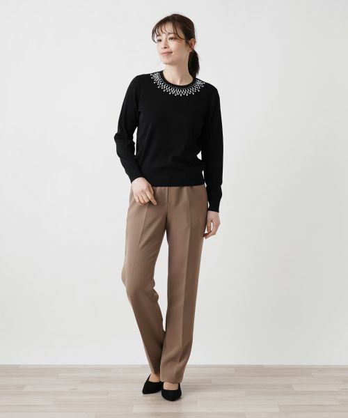 Leilian / レリアン ニット・セーター | ビジューネックニット | 詳細1