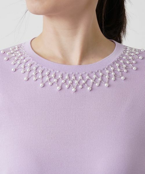 Leilian / レリアン ニット・セーター | ビジューネックニット | 詳細10