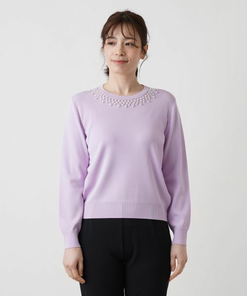 Leilian / レリアン ニット・セーター | ビジューネックニット | 詳細7