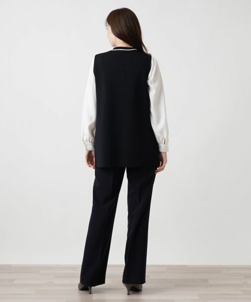 Leilian / レリアン テーラードジャケット | Vネックベスト | 詳細3