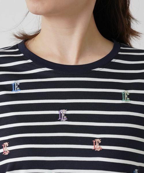 Leilian / レリアン カットソー | 刺繍ボーダーカットソー | 詳細10