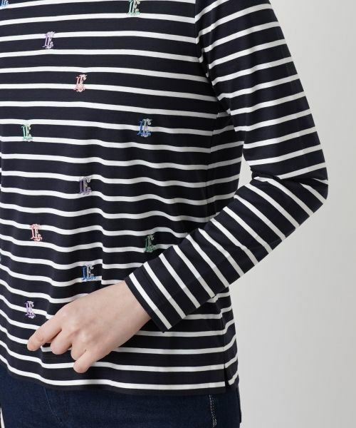 Leilian / レリアン カットソー | 刺繍ボーダーカットソー | 詳細12