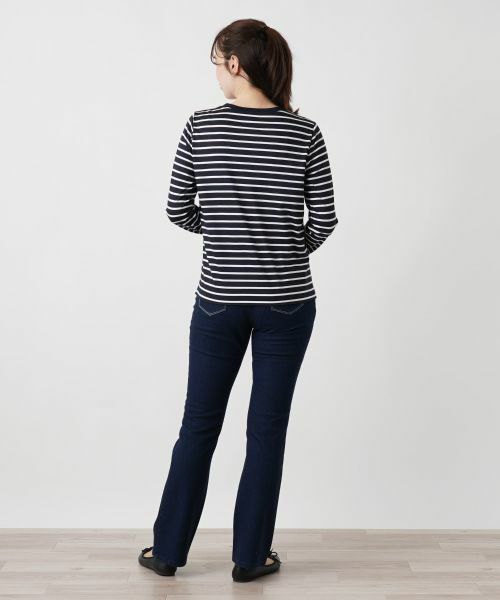 Leilian / レリアン カットソー | 刺繍ボーダーカットソー | 詳細6