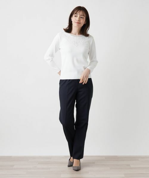 Leilian / レリアン ニット・セーター | レースデザインカットソー | 詳細1