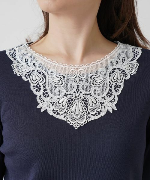 Leilian / レリアン ニット・セーター | レースデザインカットソー | 詳細11