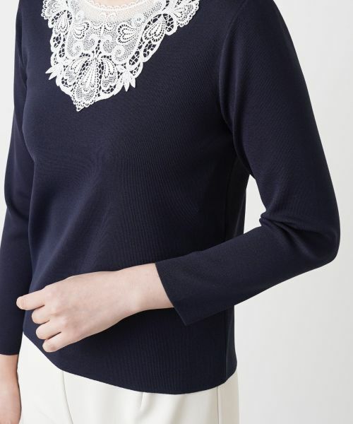 Leilian / レリアン ニット・セーター | レースデザインカットソー | 詳細15