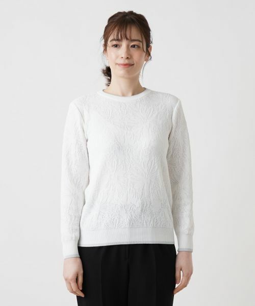 Leilian / レリアン ニット・セーター | フラワー柄カットソー | 詳細7