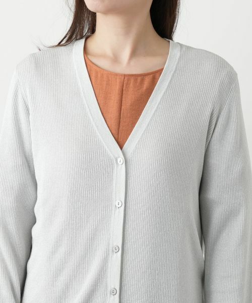 Leilian / レリアン カーディガン・ボレロ | ラメVネックカーディガン | 詳細10