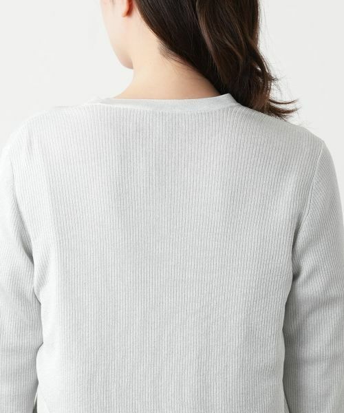 Leilian / レリアン カーディガン・ボレロ | ラメVネックカーディガン | 詳細11