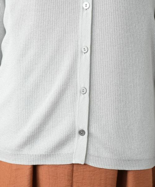 Leilian / レリアン カーディガン・ボレロ | ラメVネックカーディガン | 詳細14